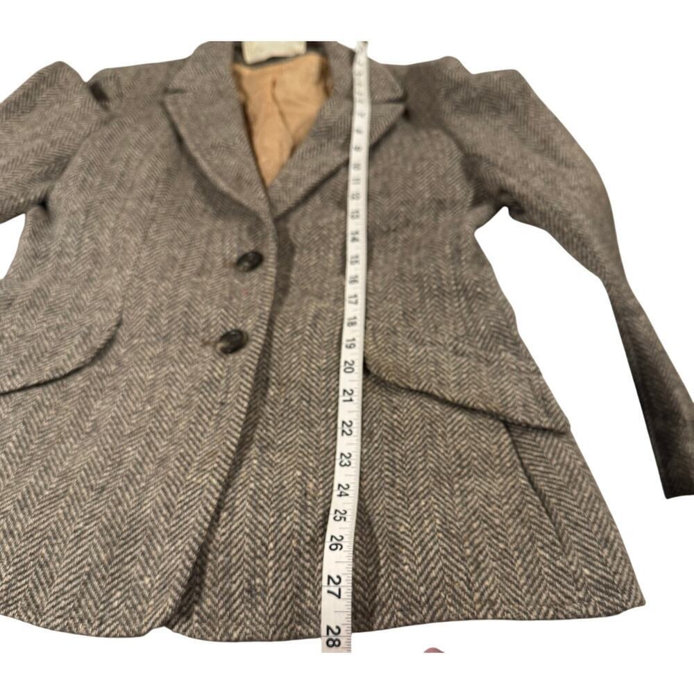Vintage Jimmy Hourihan Herringbone Wool Coat Womens - Picture 5 of 8